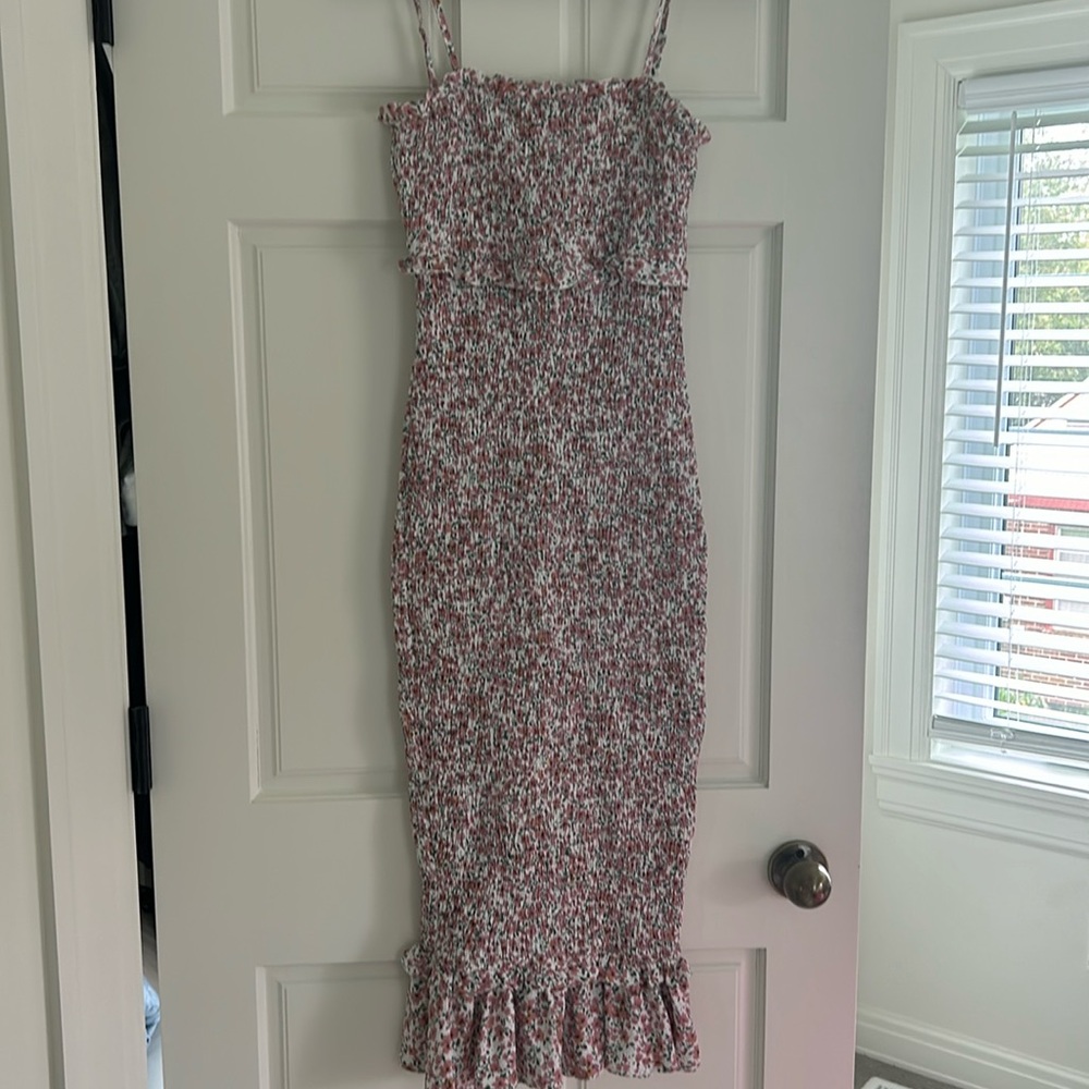 Petal and Pup Seersucker Midi Dress